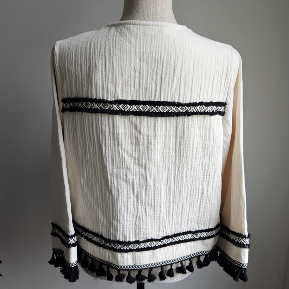 Zara Beige and Black Knit Cardigan - Picture 4 of 7